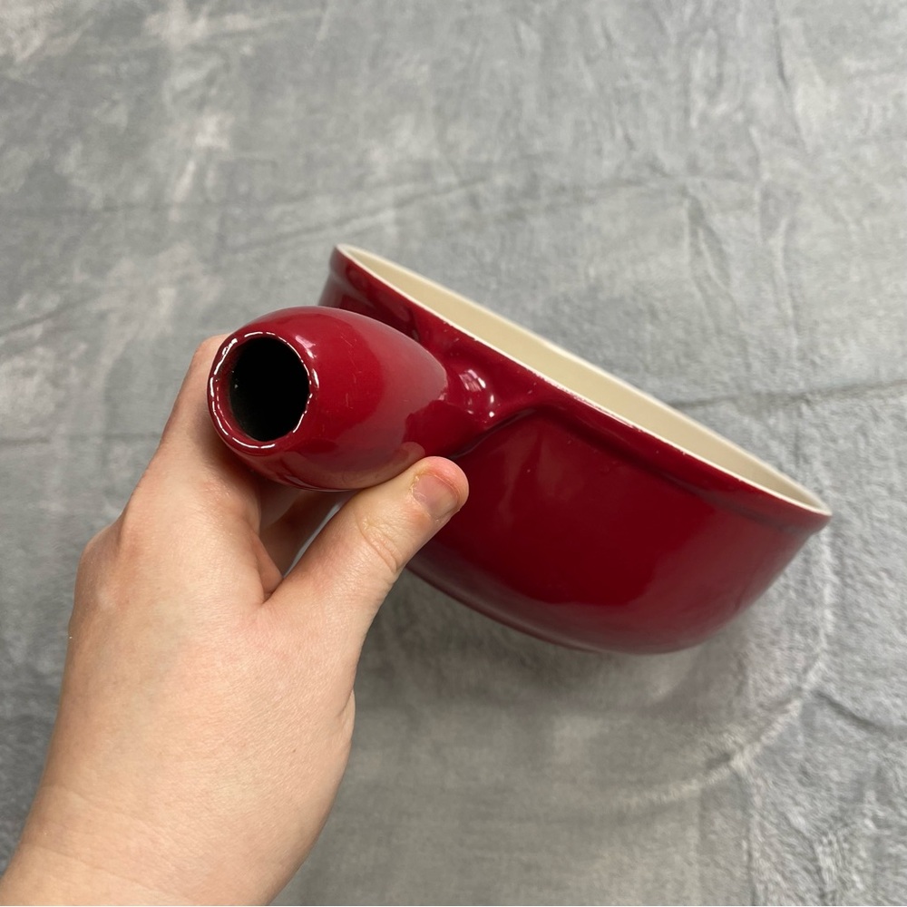 Le Creuset Sauce Pan Enameled Cast Iron #22 Hollow Handle Red - Picture 3 of 8